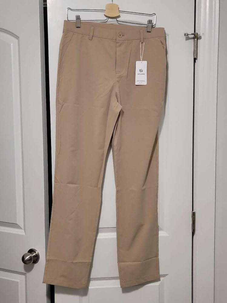 Customer photo review of Hisdern Flex 301 Men's Golf Pants Classic Fit Stretch Dress Pants for Casual Wear