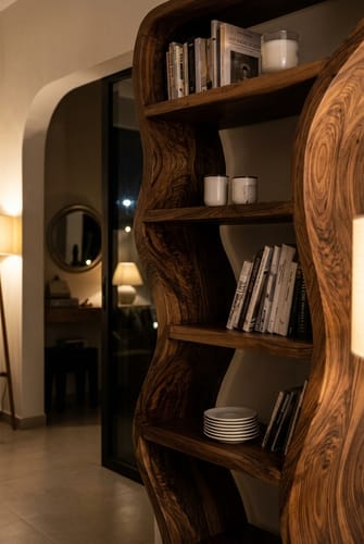 Customer photo review of Organic Sculpture Wavy Bookshelf For Living Room Or Office Furniture