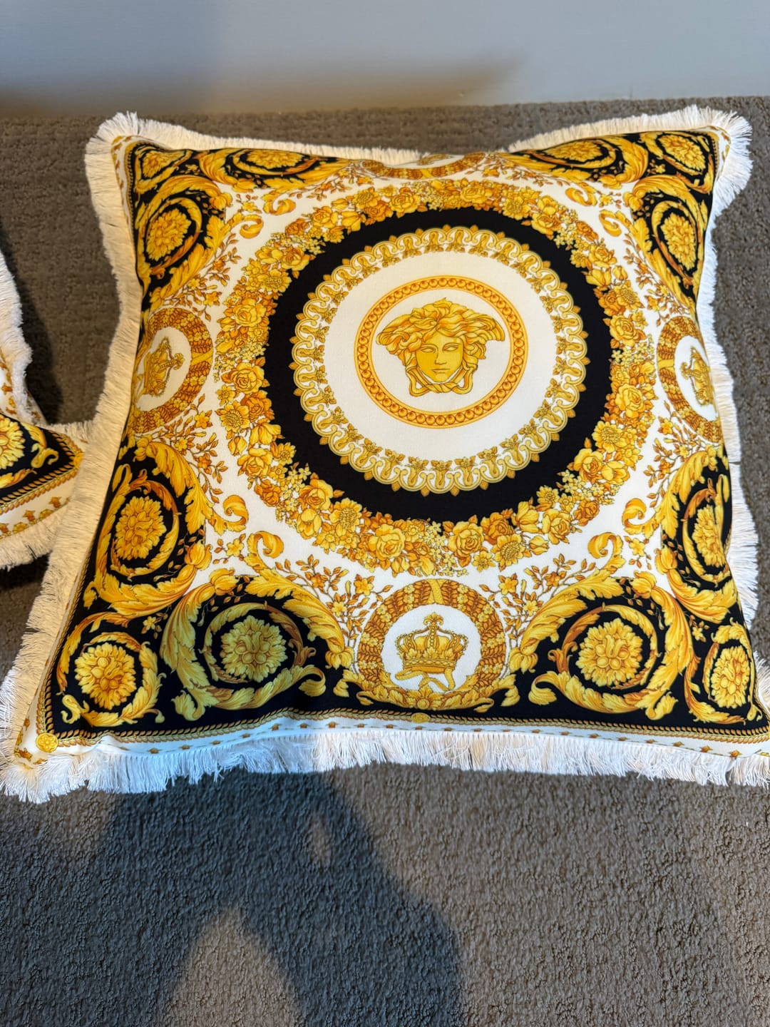 Customer photo review of Luxurious Baroque Medusa Pattern Fabric in Black and Gold