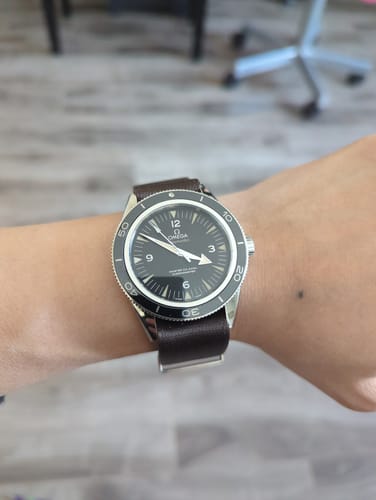 Customer photo review of Taupe Premium Nylon Watch Strap