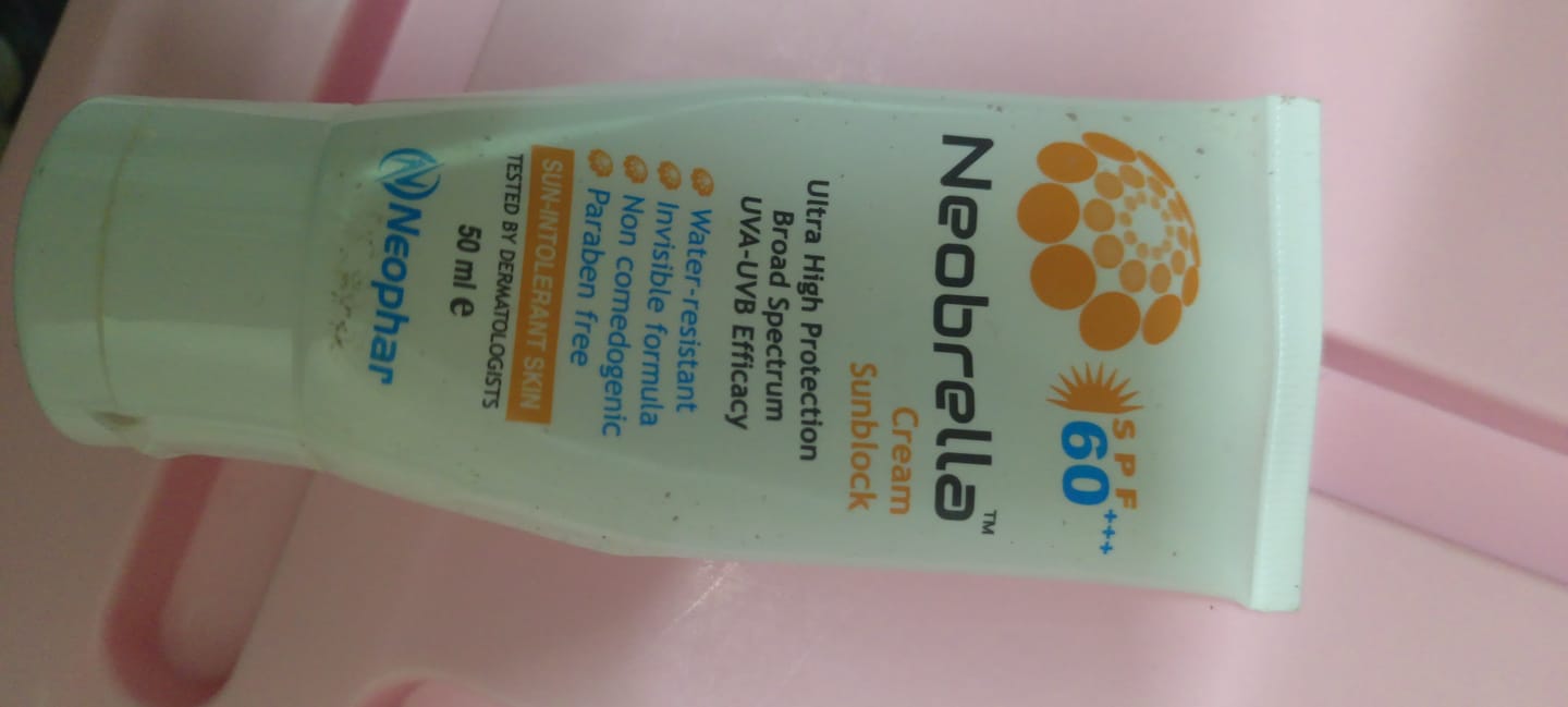 Customer photo review of Neobrella Sunblock Cream SPF60 PA+++