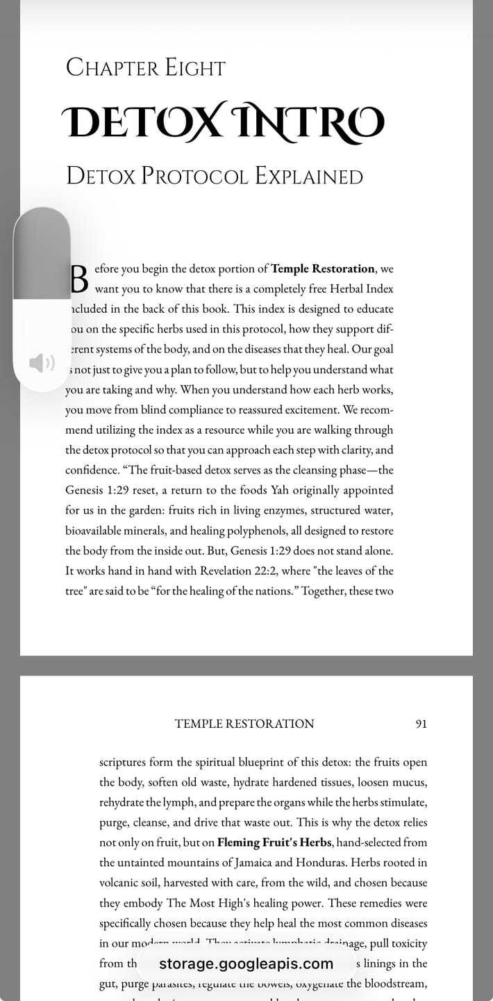 Customer photo review of Temple Restoration Ebook