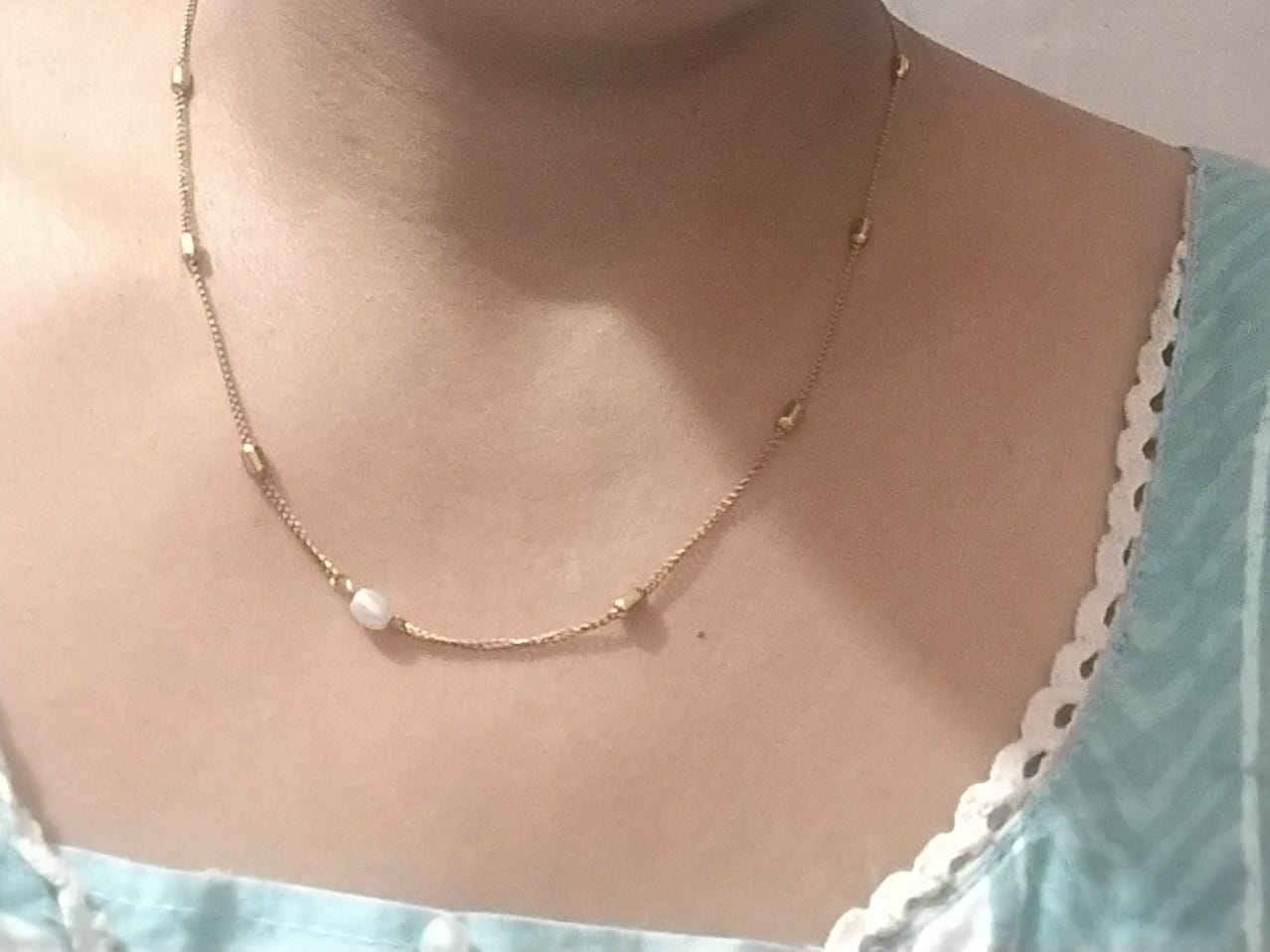 Customer photo review of Single Pearl Necklace