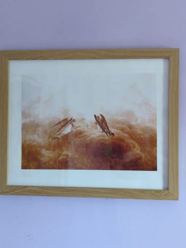 Customer photo review of Angels in Adoration, vintage artwork by Caspar David Friedrich, vintage art, A3 (16x12") Poster Print