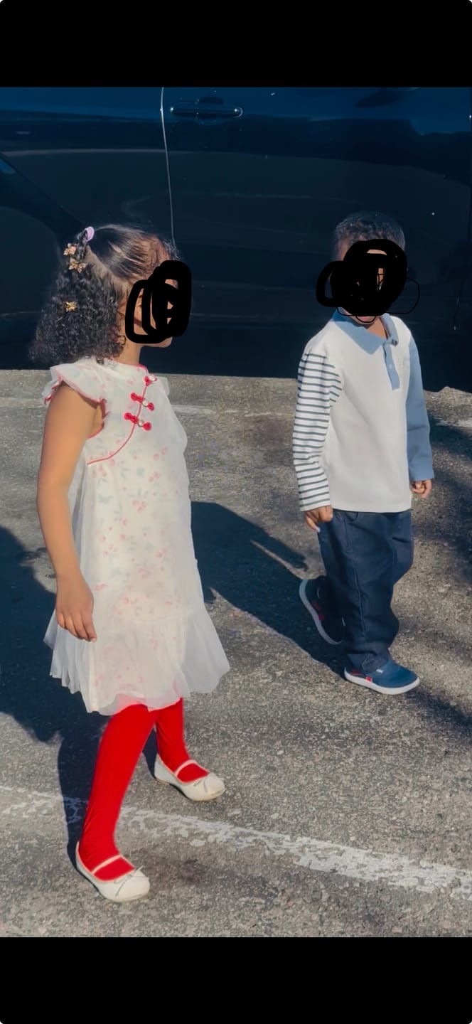 Customer photo review of Dave&Bella Toddler Girls Summer Elegant Floral Print Mesh Cheongsam-style Dress