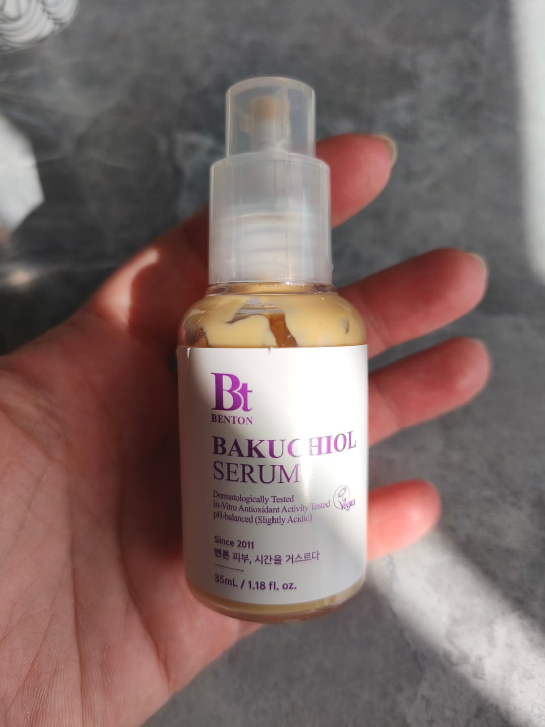 Customer photo review of Serums ar bakučiolu Benton Bakuchiol Serum