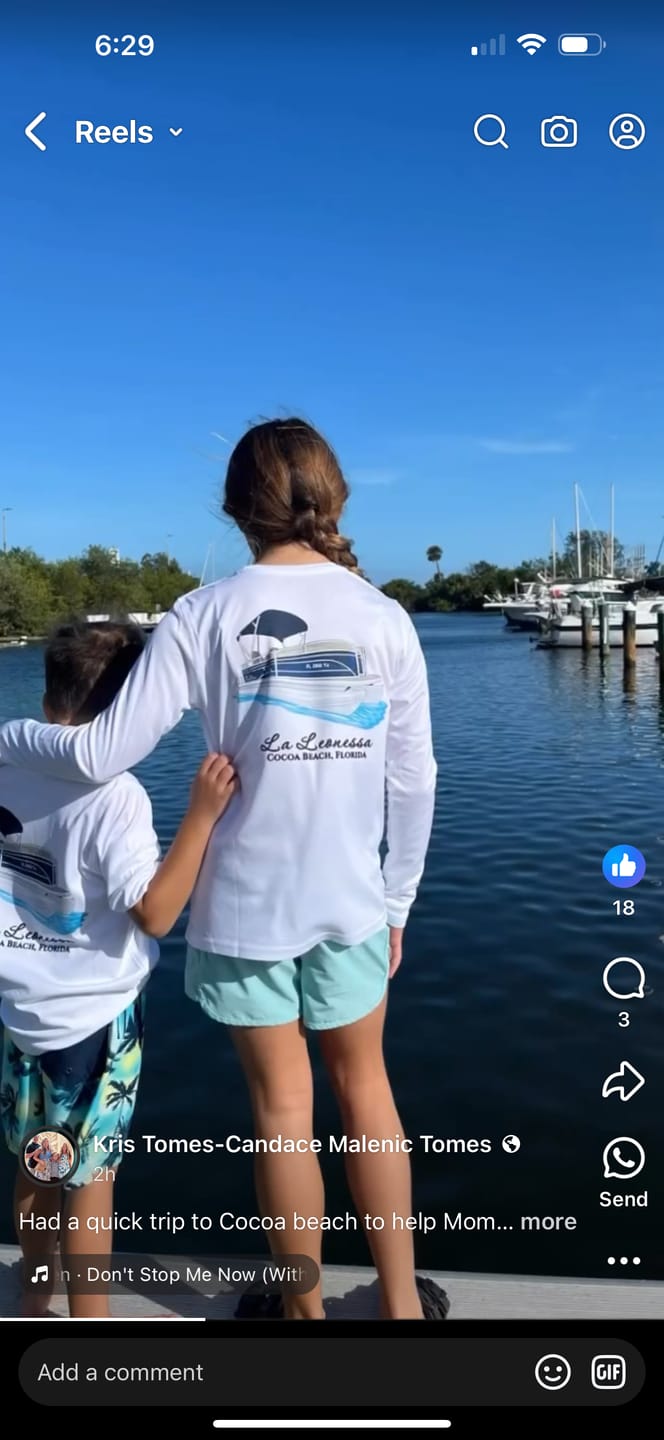 Customer photo review of Toddler Dri-Fit Custom Boat Shirts