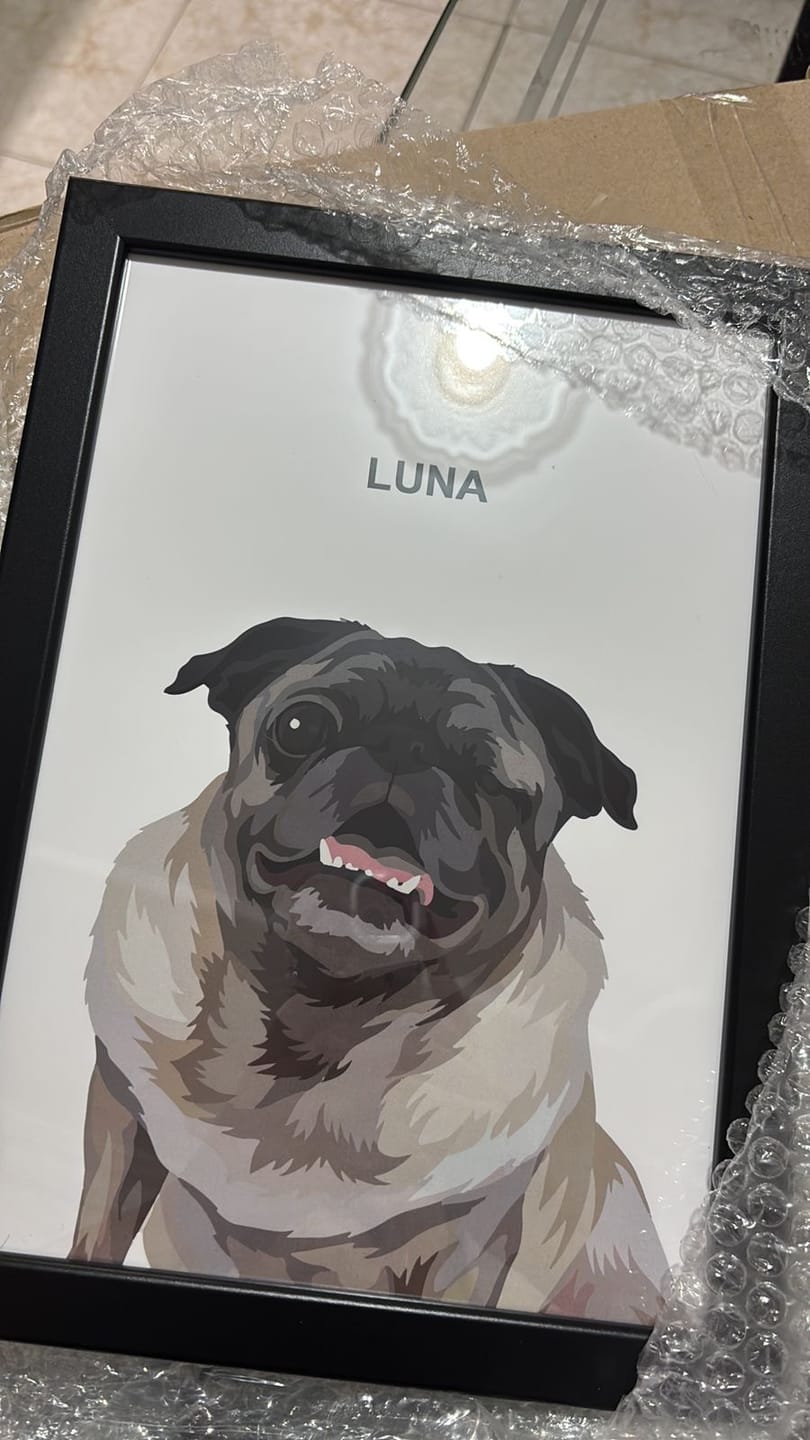 Customer photo review of Retrato Personalizado