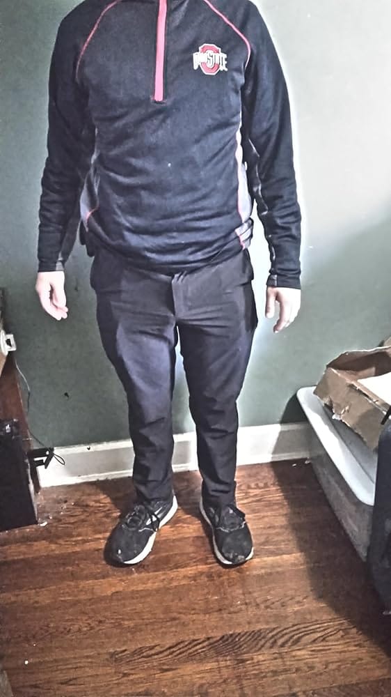Customer photo review of Hisdern Flex 301 Men's Golf Pants Classic Fit Stretch Dress Pants for Casual Wear