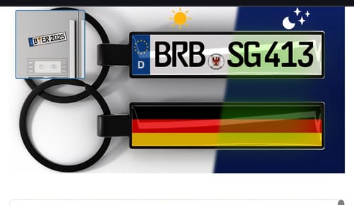 Customer photo review of Kennzeichen Schlüsselanhänger Mini Nummernschild Metall