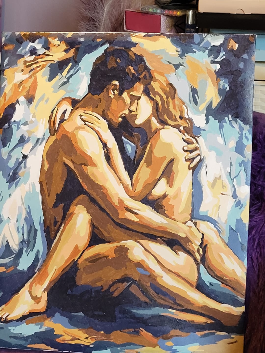 Customer photo review of Sensual Lovers | Paint by Number