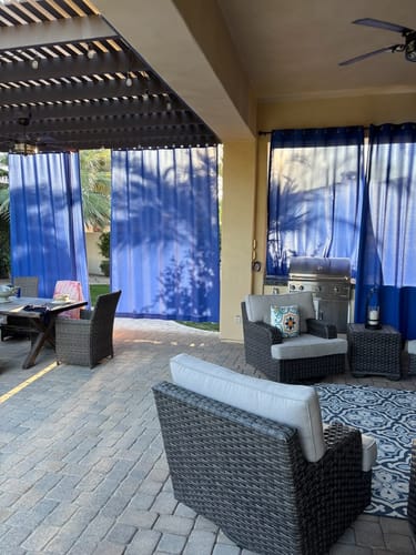 Customer photo review of FadeShield™ Canvas Waterproof Lightweight Custom Outdoor Curtain