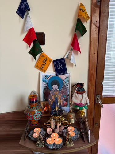 Customer photo review of Holy Land of Tibet Hangs Prayer Flags For Energy Blessing