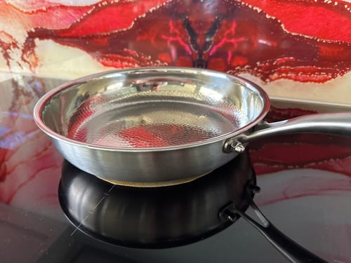 Customer photo review of Hand-Hammered Titanium Pan