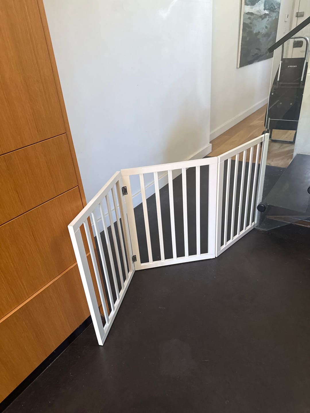 Customer photo review of Wooden Pet Gate