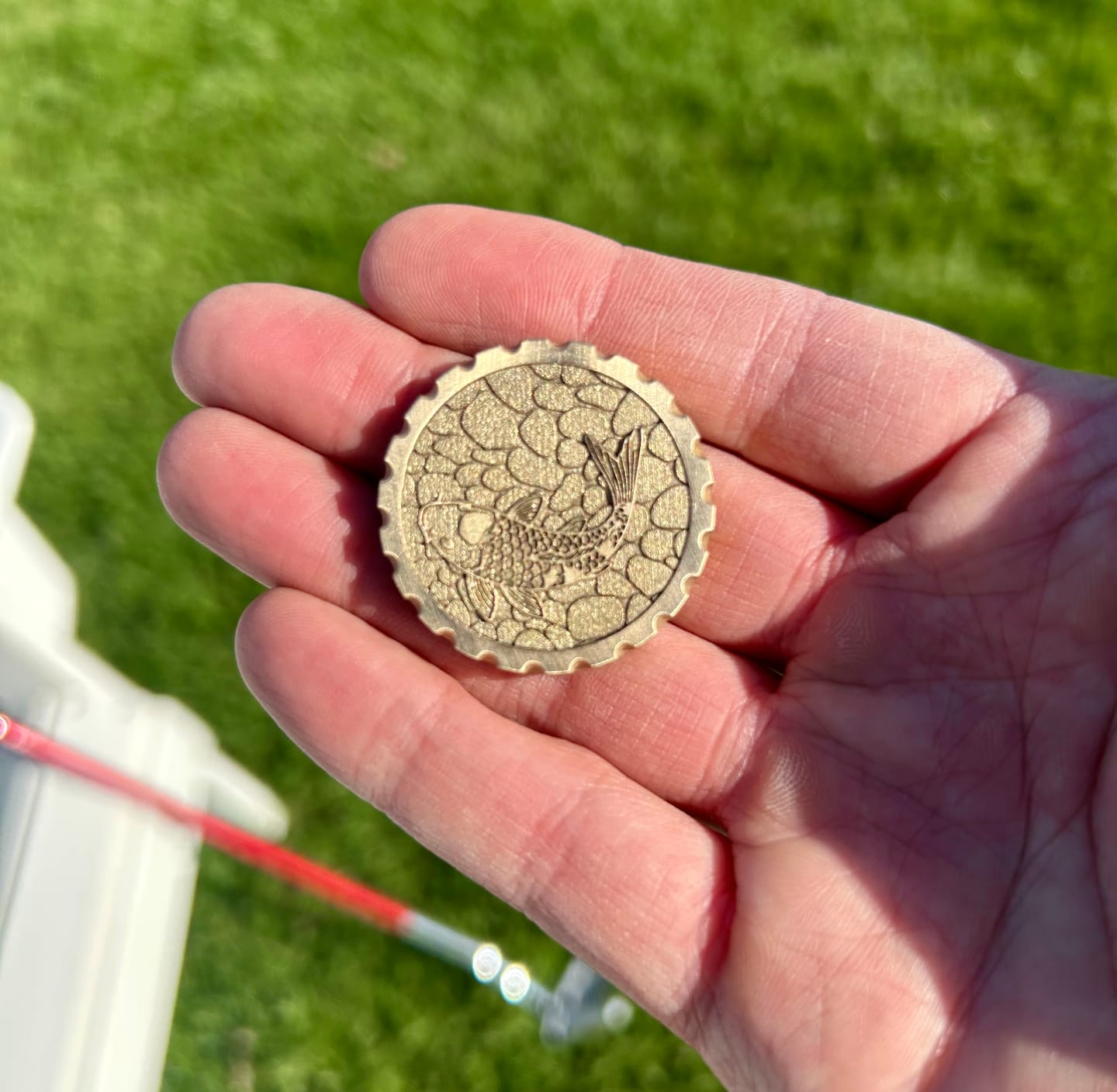 Customer photo review of Koi 2.0 Brass Ball Marker