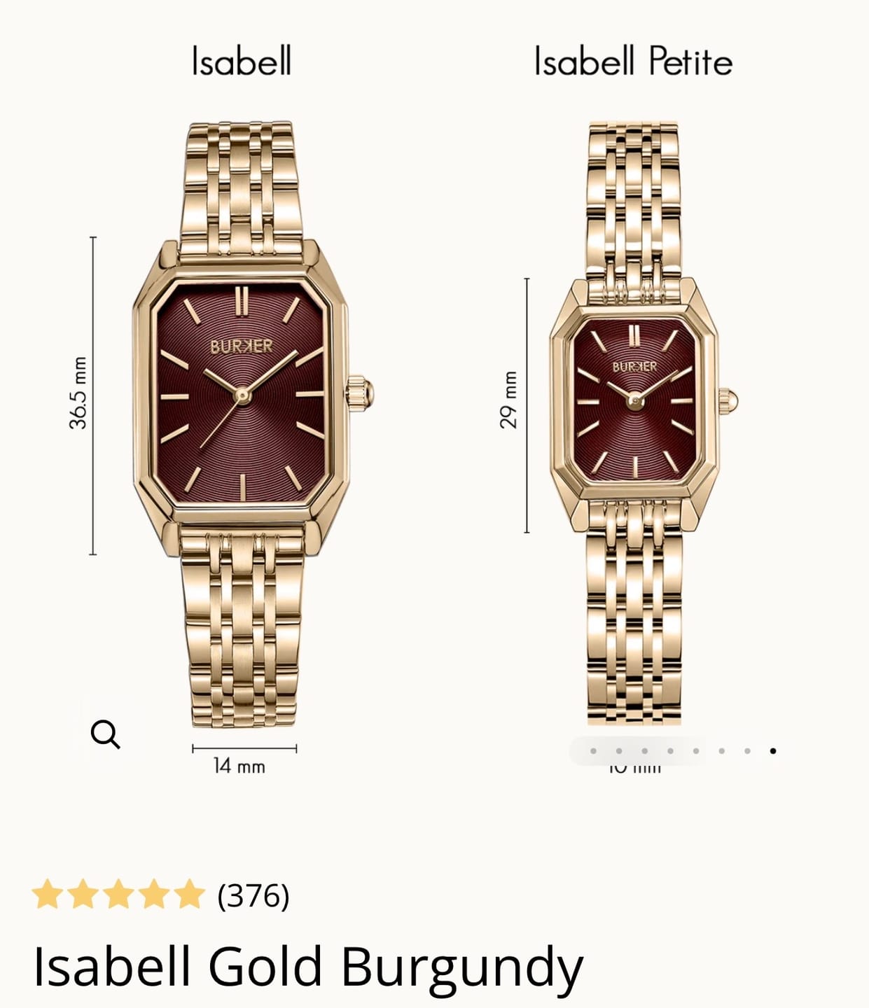 Customer photo review of Julia Gold Burgundy