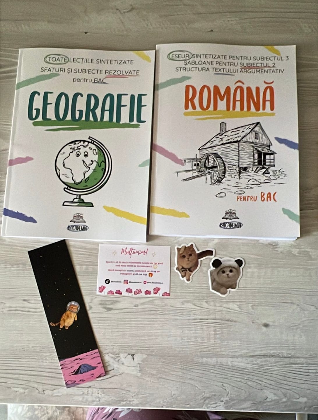 Customer photo review of Pachet Bacalaureat (Română + Geografie) Bacademia