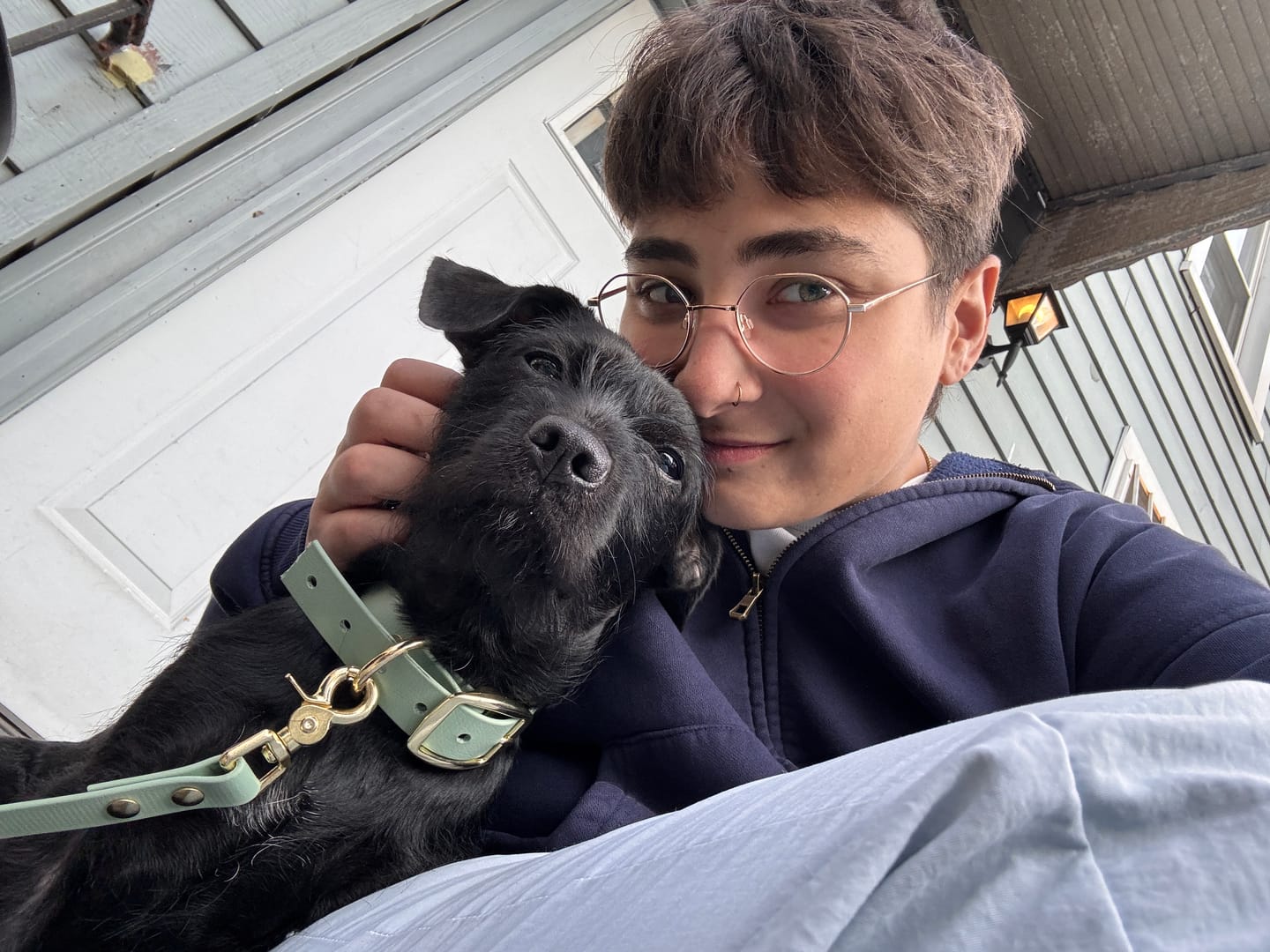 Customer photo review of Waterproof Dog Collar & Multi-Way Leash Set | Built with BioThane®
