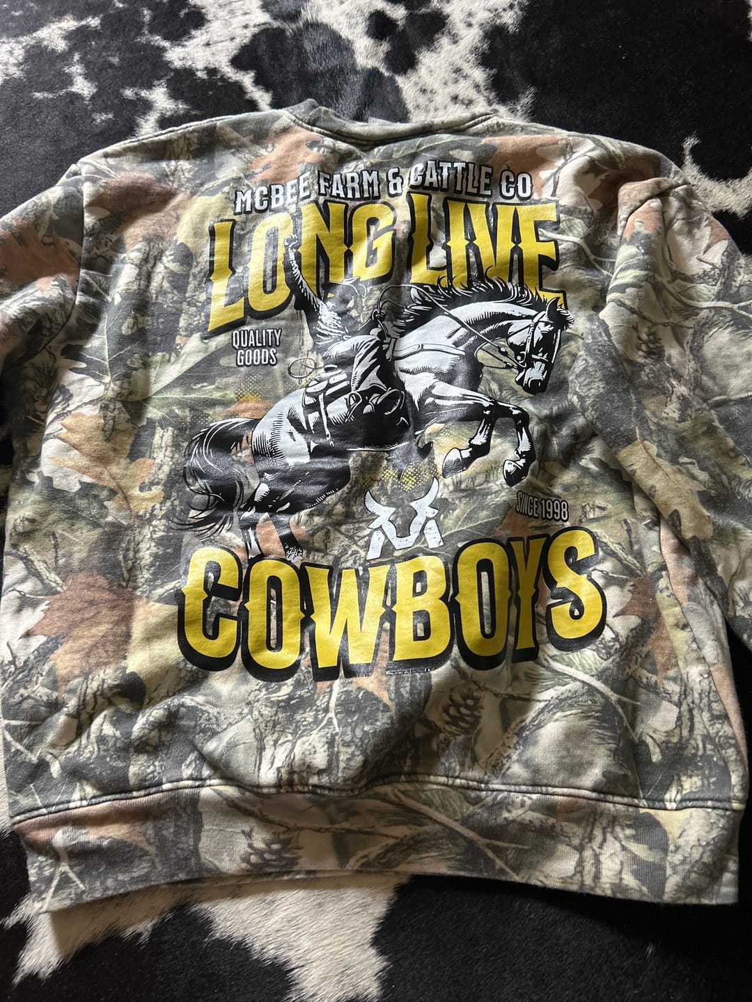 Customer photo review of Long Live Cowboys Crewneck