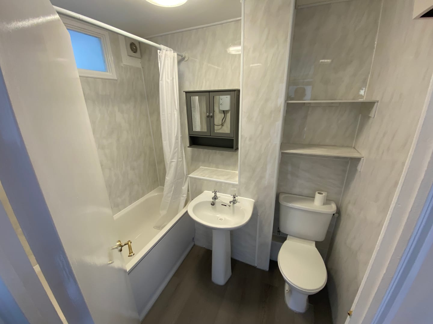 Customer photo review of 10mm Lightning Marble Gloss Shower Panel 1M x 2.4M