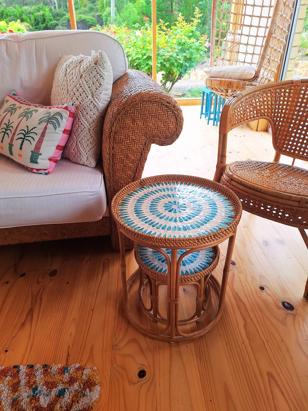 Customer photo review of Serene Rattan Table Set