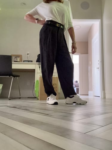Customer photo review of FENDI FLIGHT SNEAKER IN WHITE SUEDE AND LAMBSKIN