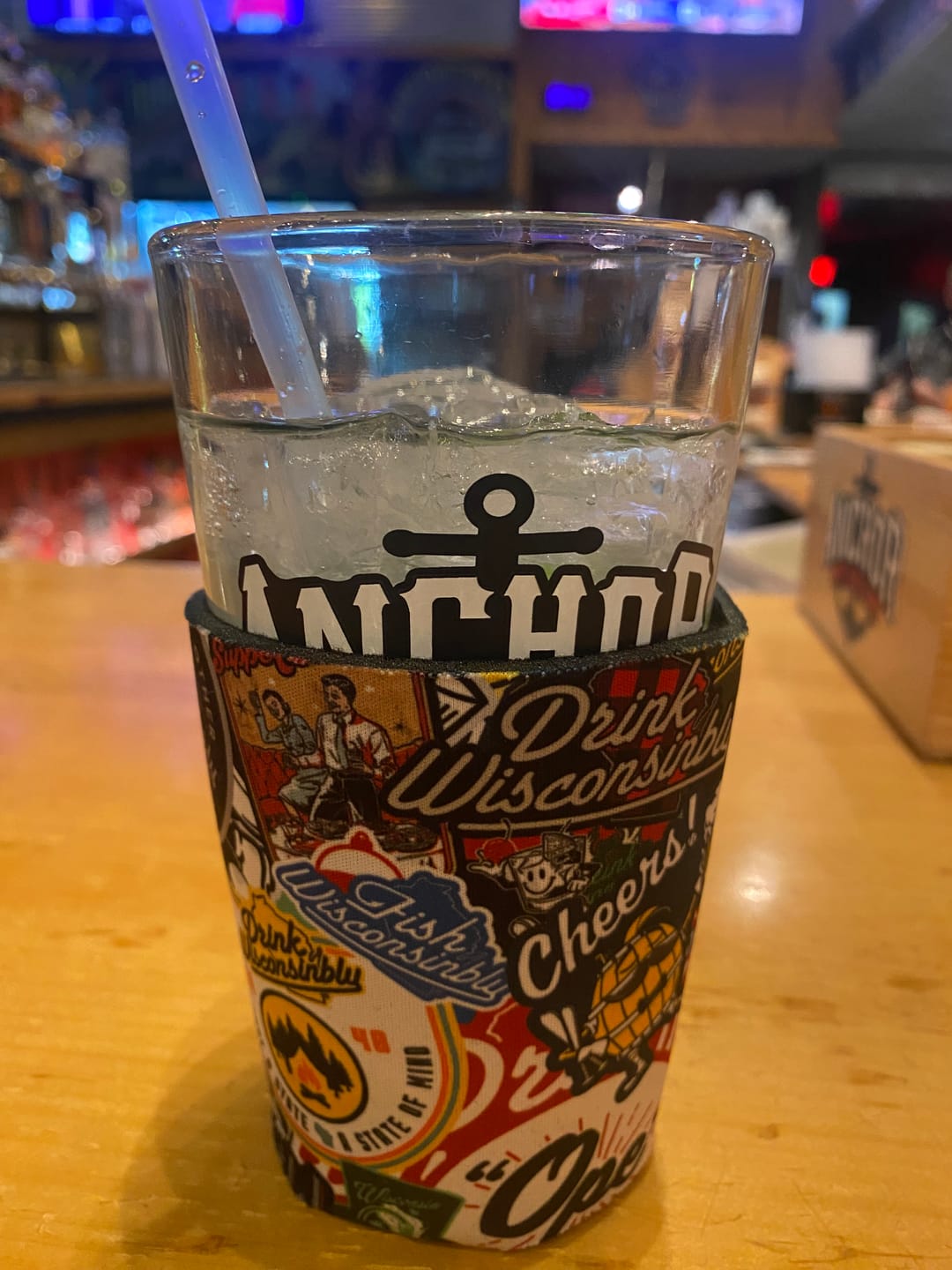 Customer photo review of DW Logo Collage Coozie