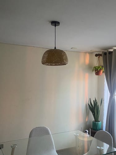 Customer photo review of Lampara Colgante Techo Ratan Modelo OLIVA 30 CM