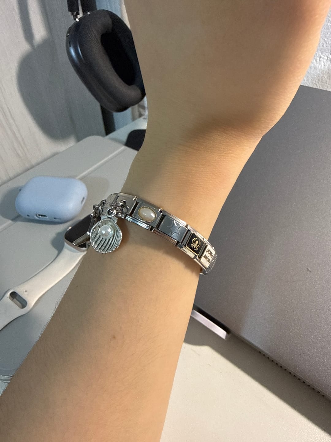 Customer photo review of Pulsera Estrellas Italiana para Charms