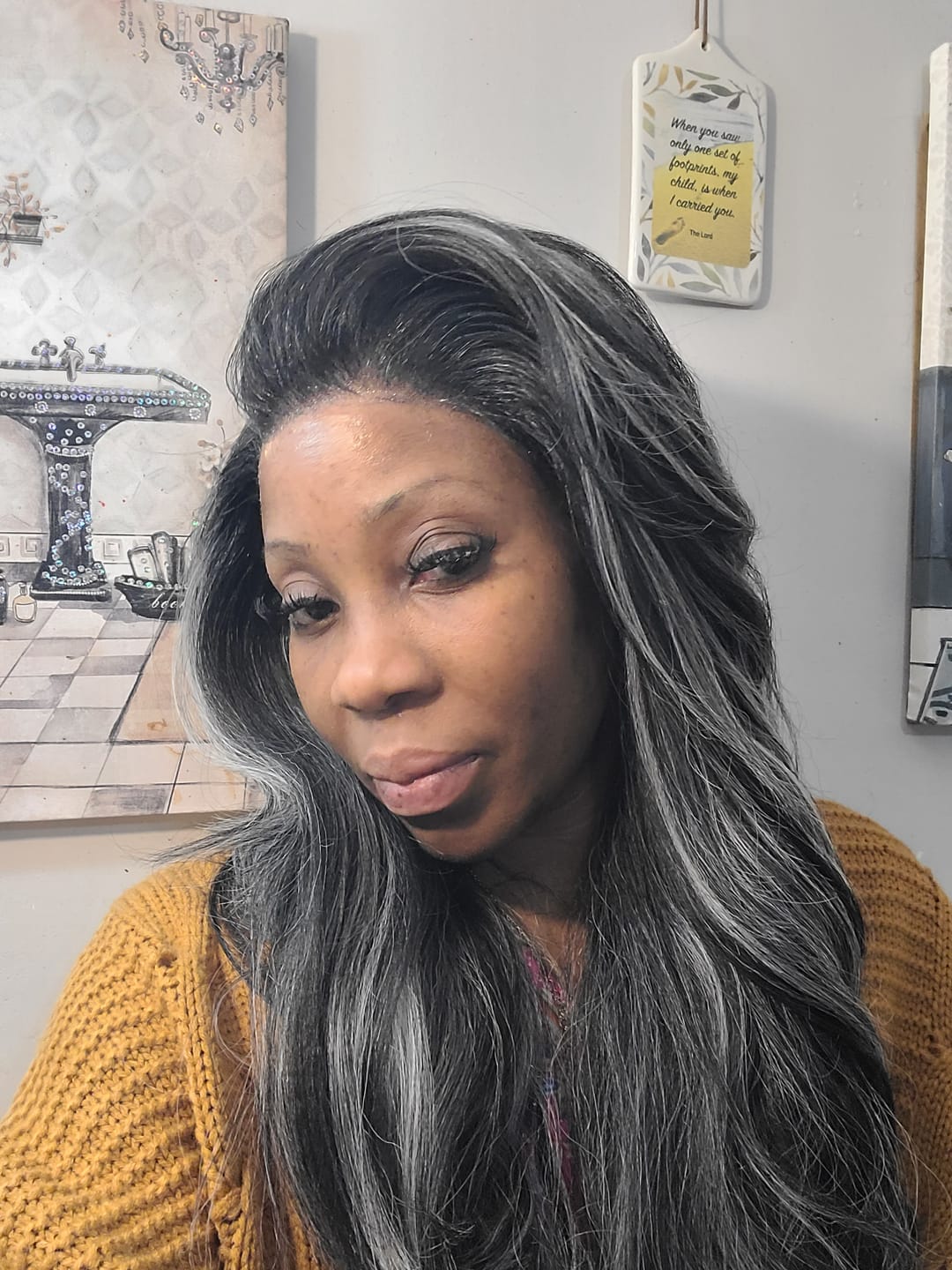 Customer photo review of Sensationnel Cloud 9 What Lace Glueless 13X6 HD Lace Frontal Wig - GLENNA