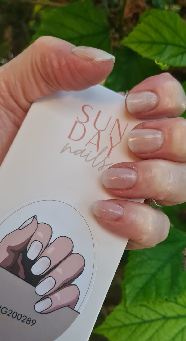 Customer photo review of French Ombre Semi Cured Gel Nail Sticker Kit
