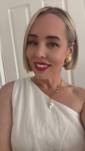 Customer photo review of Clio Pearl Studs