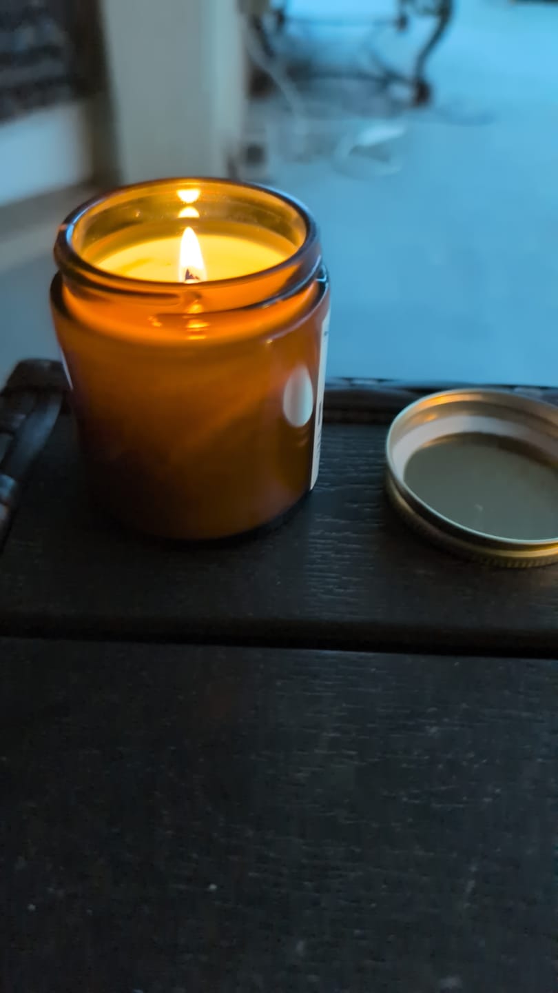 Customer photo review of Amber Moon Scented Candle   - 4oz Amber Jar