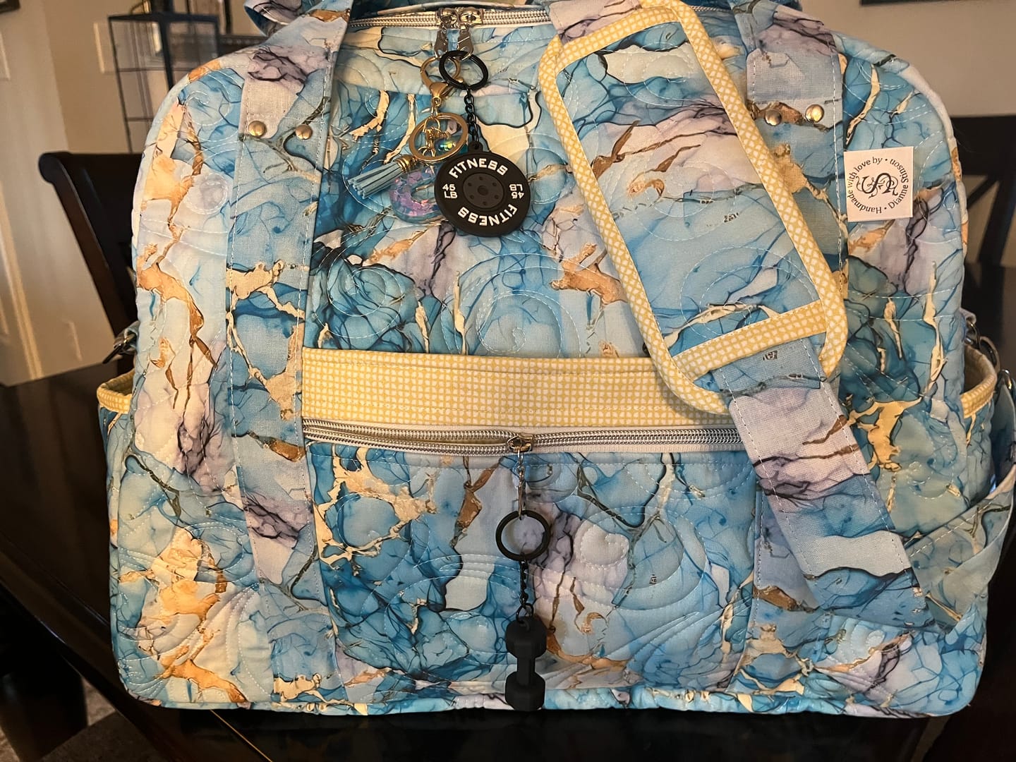 Customer photo review of Elegant Marble Fabric - Blue