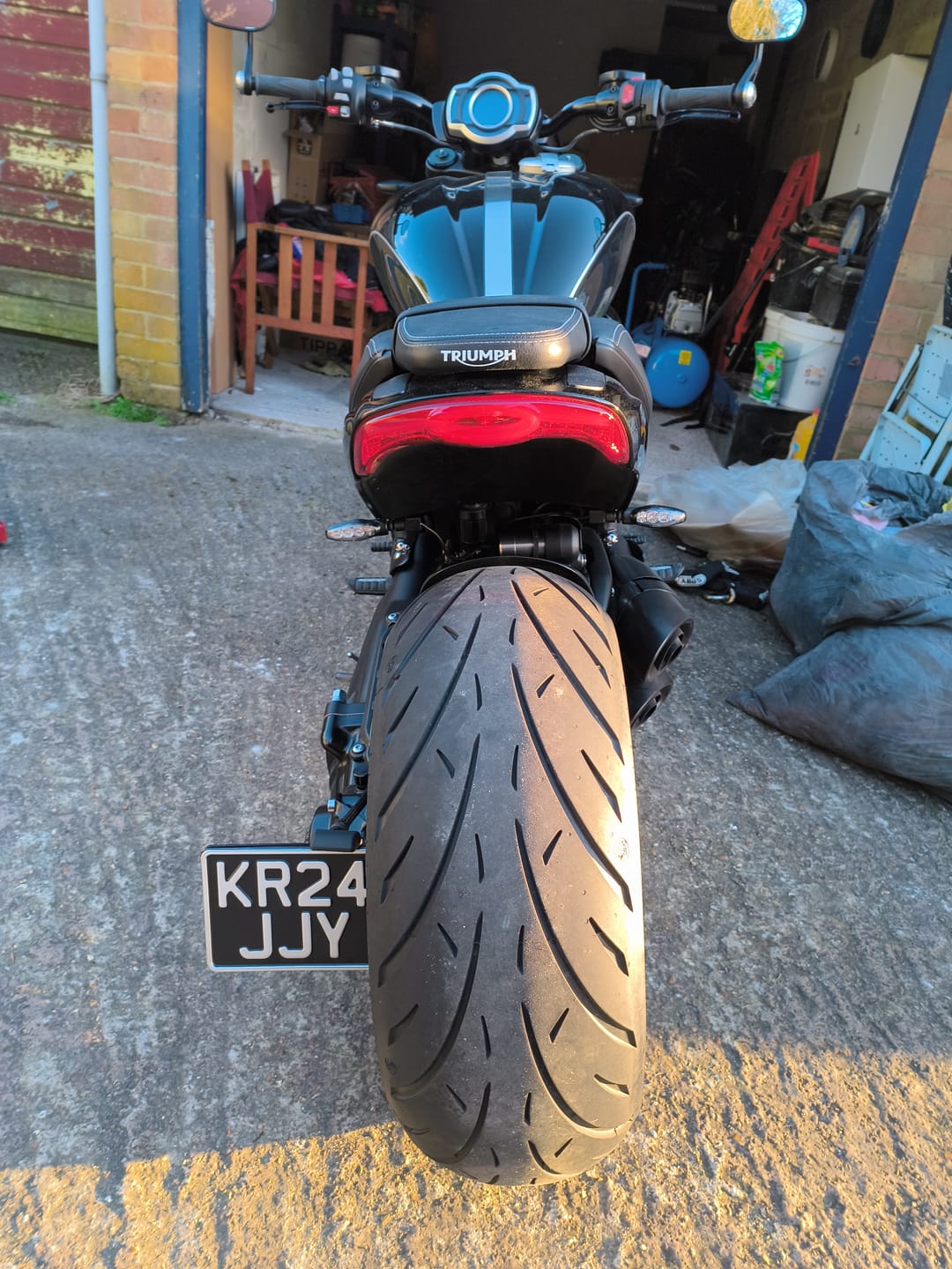 Customer photo review of Classic Metal Pressed 7×5 Motorbike Number Plate