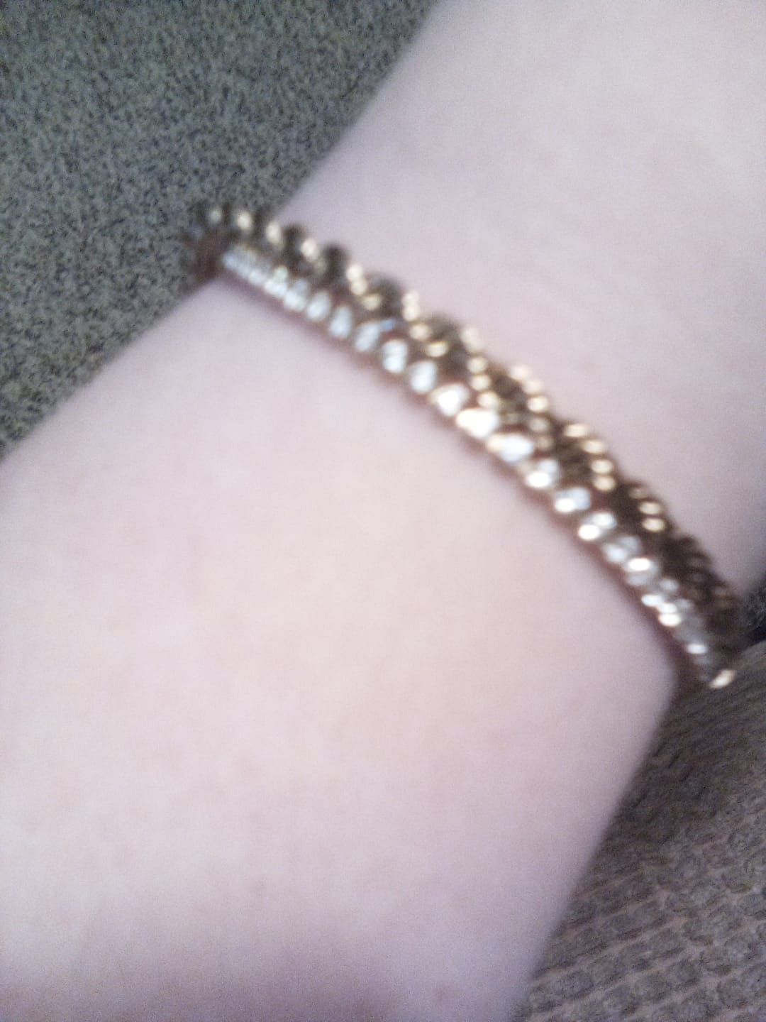 Customer photo review of Niyah White Crystal Gold Bracelet