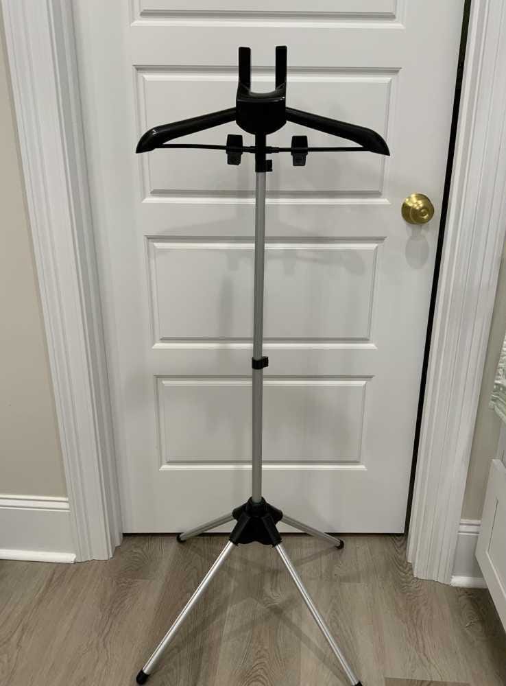 Customer photo review of Adjustable Garment Steamer Rack