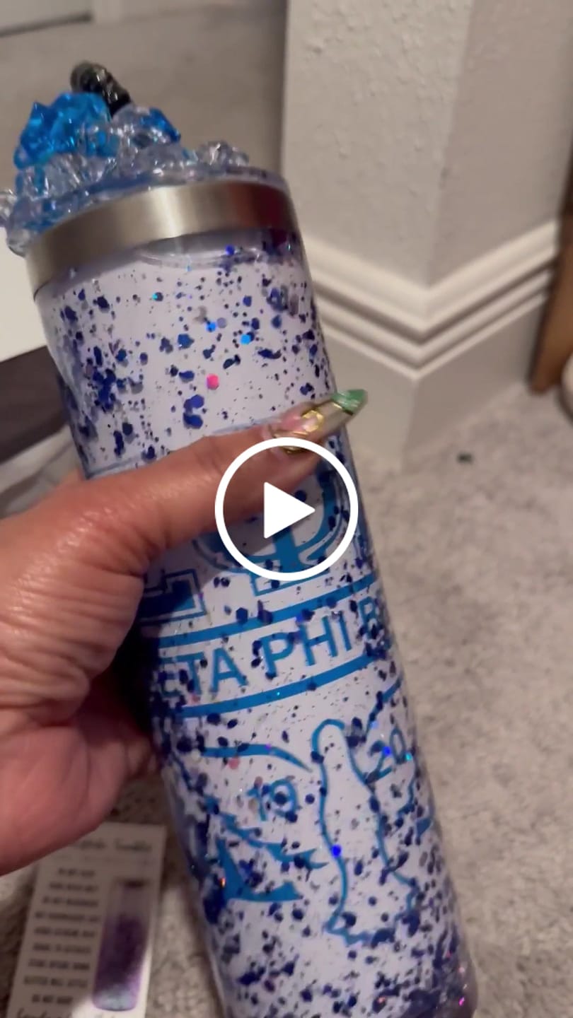 Customer video review of 20oz Stainless Steel Skinny Snow Globe Tumbler w/ Handle
