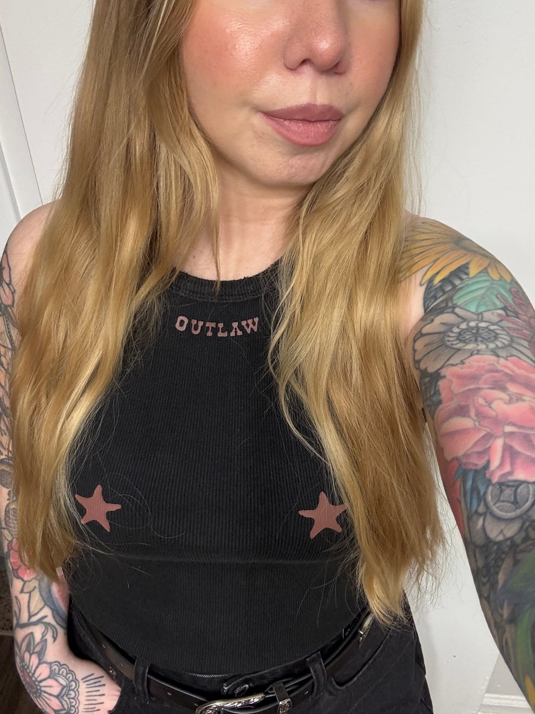 Customer photo review of Lucky Stars Ribbed Tank (Ships 4/20)