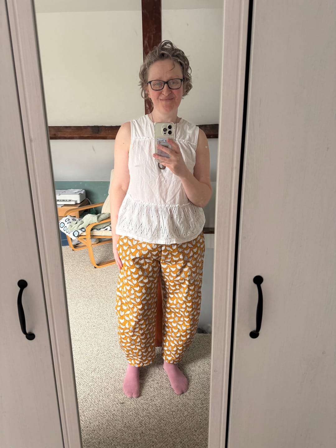 Customer photo review of Hens Rose & Hubble Cotton Poplin Fabric