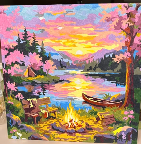 Customer photo review of Lakeside Sunset Campfire