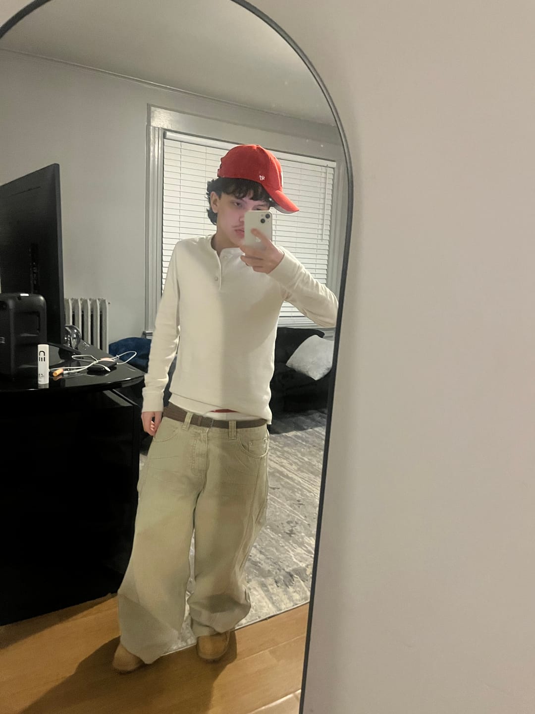 Customer photo review of Herringbone Pants Beige