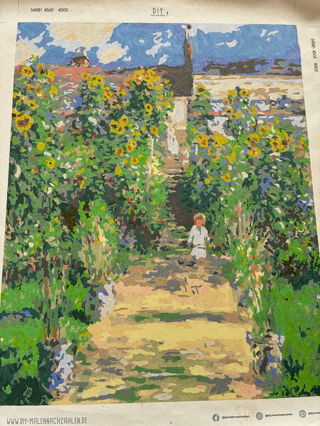 Customer photo review of Malen nach Zahlen - Der Garten des Künstlers bei Vetheuil - Claude Monet