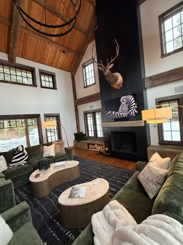 Customer photo review of Tabacco Non-Combustible Concrete Mantel Shelf Pale Honey Finish