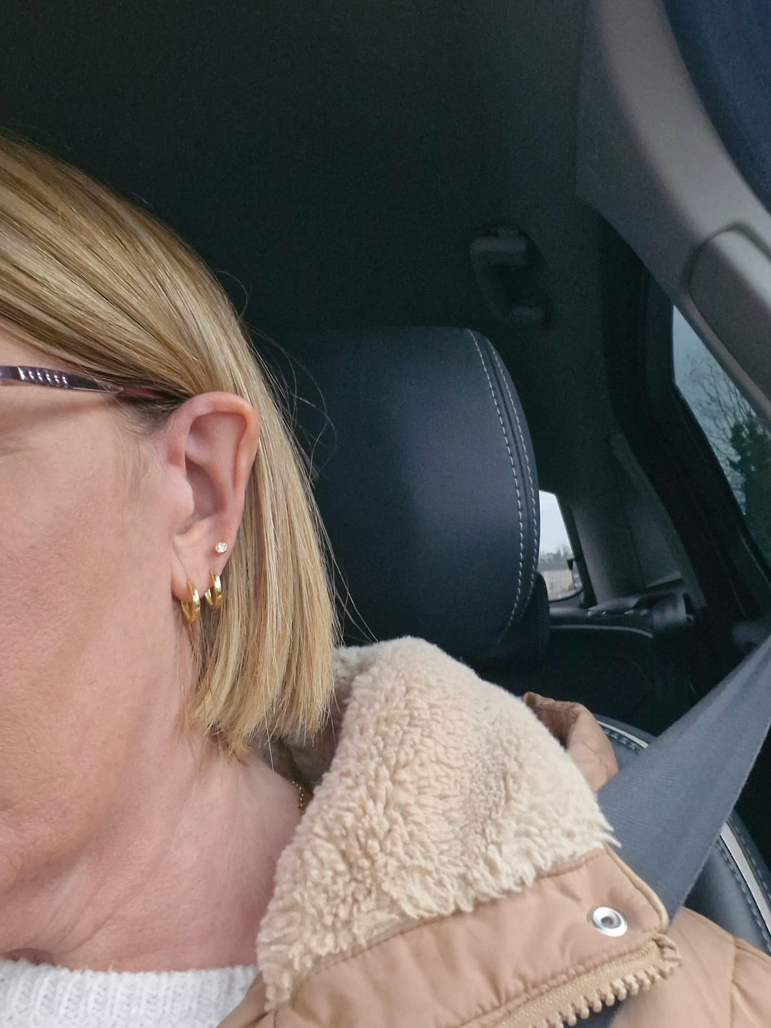 Customer photo review of Small Hoops in Gold
