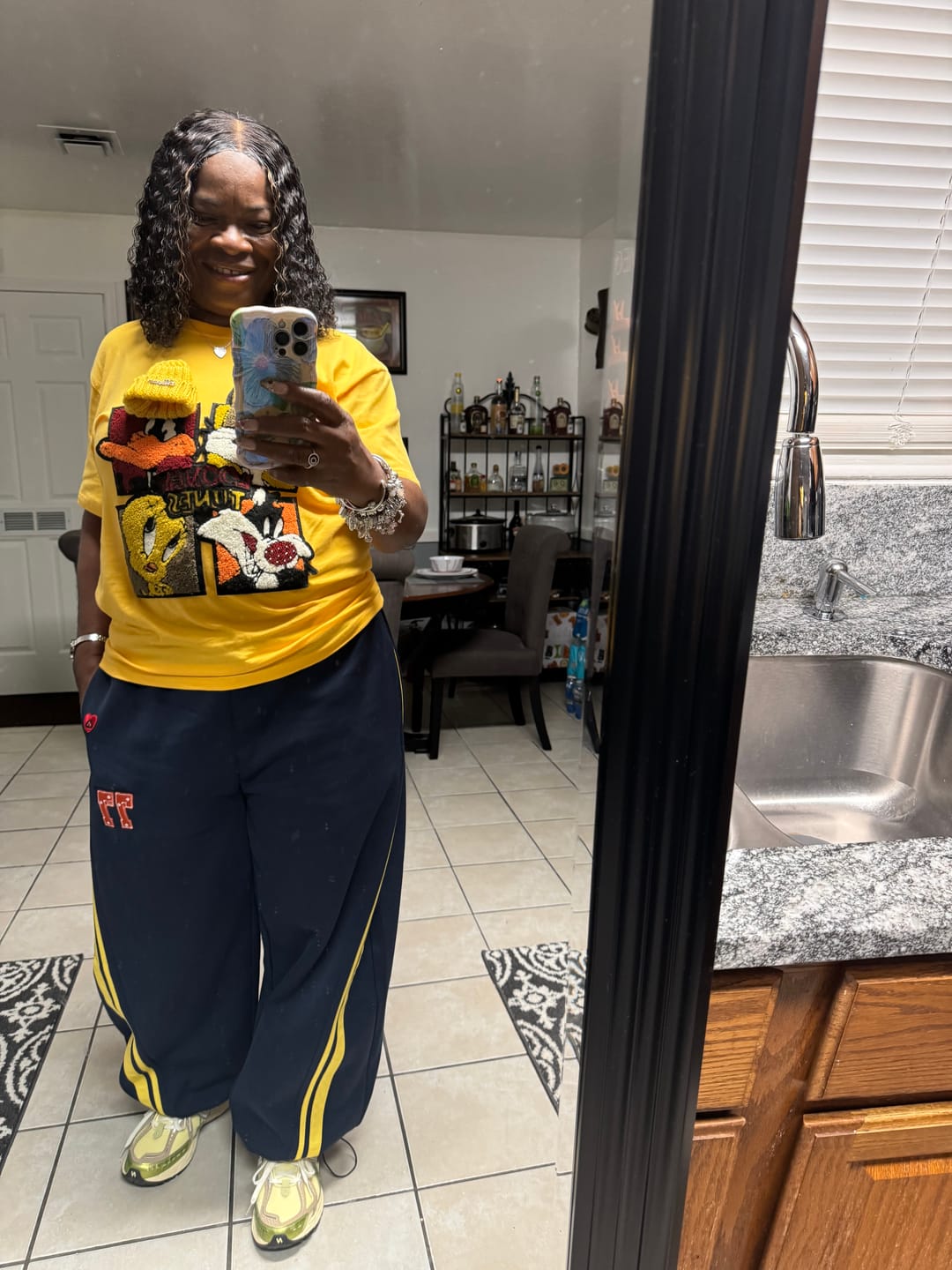 Customer photo review of Aelfric Eden Stripe Baggy Barrel Sweatpants