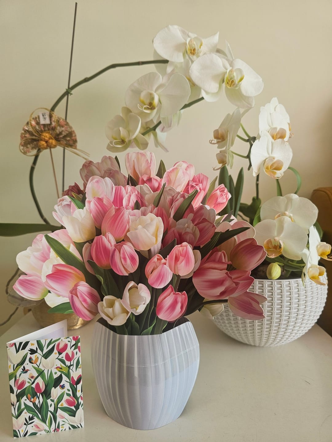 Customer photo review of Tulip Kisses Pop-Up Bouquet