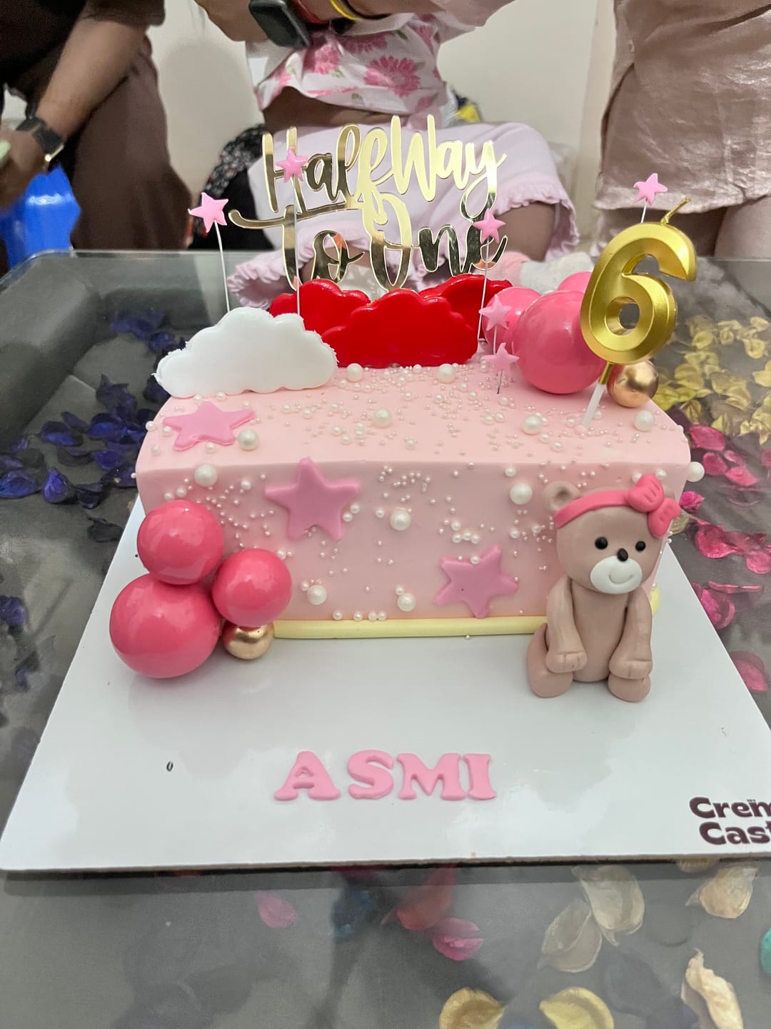 Customer photo review of 6 Months Teddy Celebration Cake