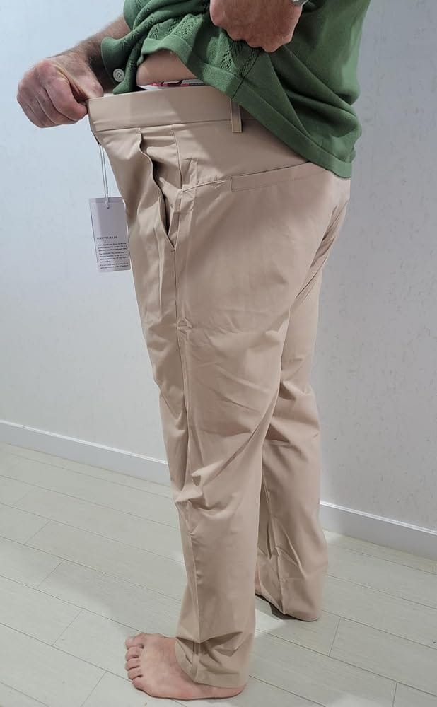 Customer photo review of Hisdern Flex 301 Men's Golf Pants Classic Fit Stretch Dress Pants for Casual Wear